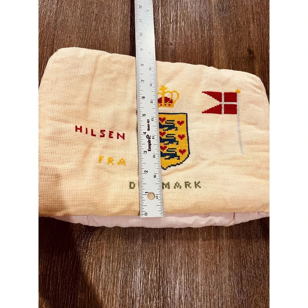 Vintage Danish Needlepoint Tea Cozy Hilsen Fra Danmark Nykøbing M Embroidery